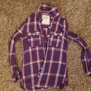 Plaid purple shirt